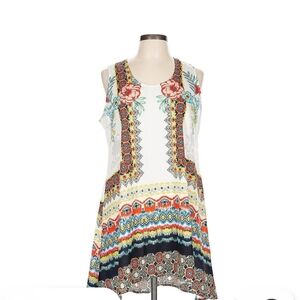 Karyn Seo Floral and Geometric Print Sleeveless Dress